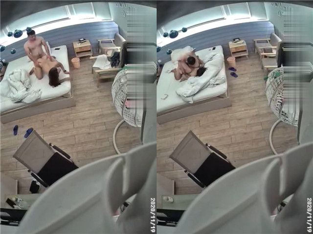 11/19精选 360蓝墙白床主题-远视角外约性感制服妹子