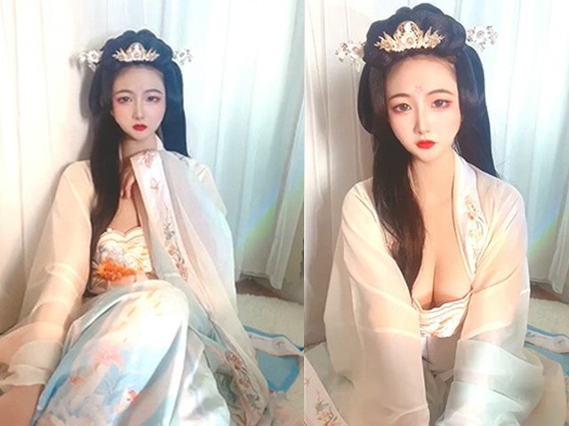 超仙级嫩模『年年』定制汉服