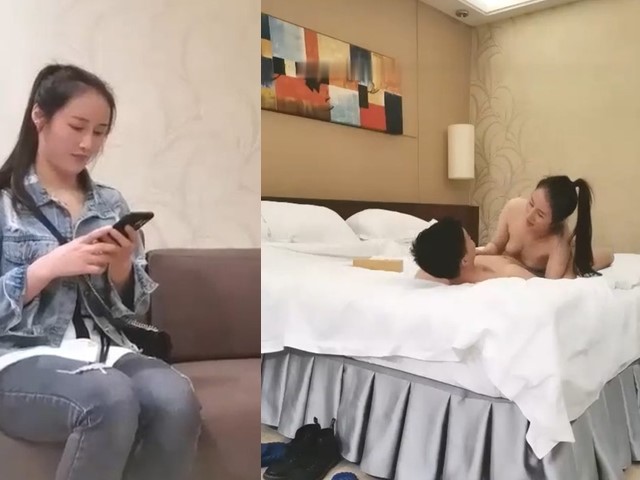 高价约操马尾辫气质兼职御姐,眼镜男迫不及待摸奶子,解开衣服按着头插嘴