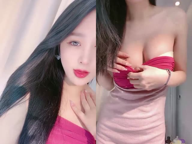 模特级网红女神,长发红唇超性感,撩起长裙珍珠丁字裤