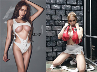 半脱妹张语昕之泳池偷偷做坏事