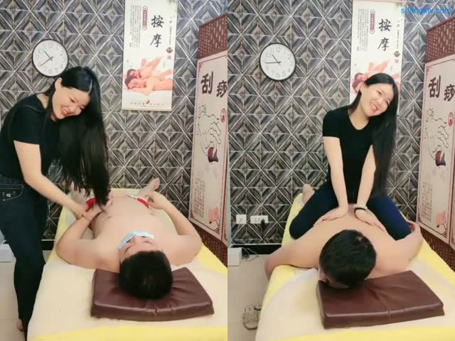 【勾引按摩店老板娘】风韵犹存的老板娘给你按摩