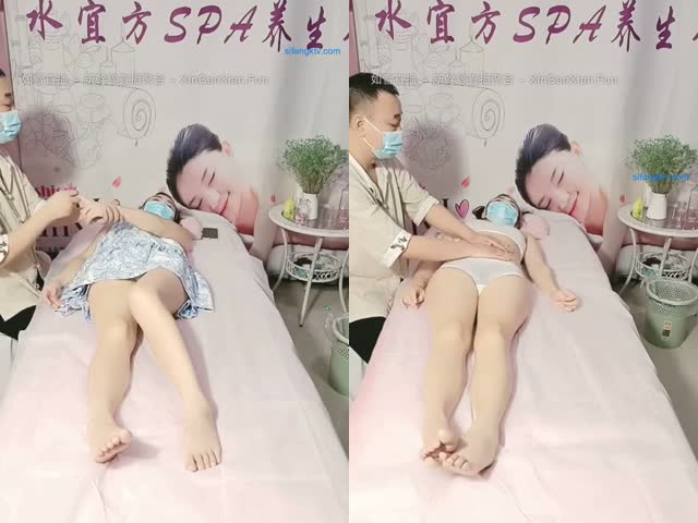 水宜方SPA【养生私密会所】师徒首次合体强上女顾客-2