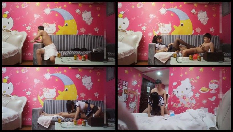 杨老弟探花高颜值性感妹子，换上情趣学生制服黑丝沙发69口交，后入抽插呻吟喊老公