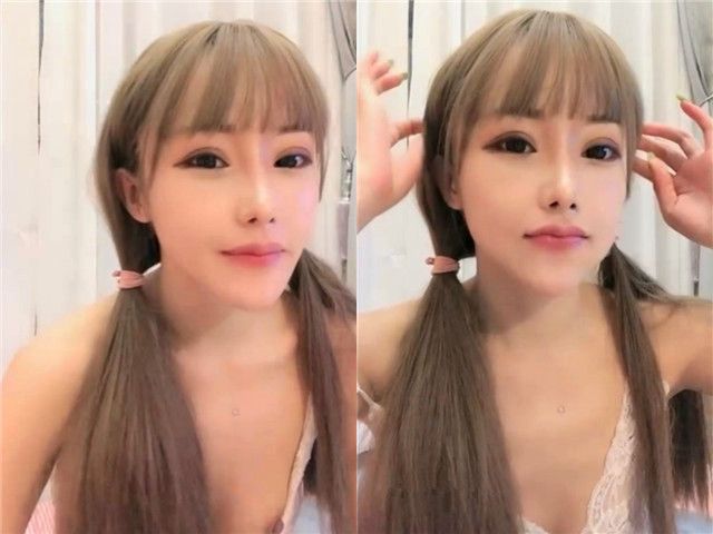 女神颜值大眼睛靓丽美女却生性淫荡 又纹身又抽烟